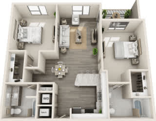 B2 Floor Plan at Mariner Grove, Savannah, GA, 31404
