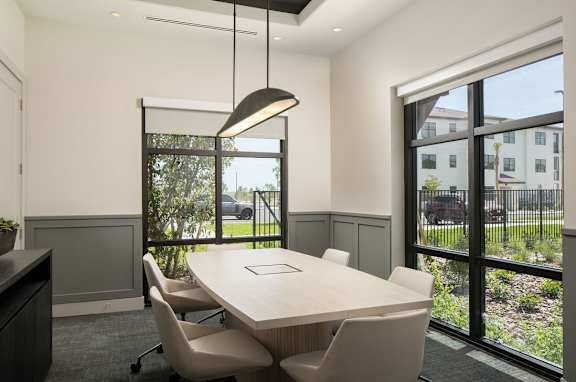 A conference room at Las Palmas Apartments, Florida 33913