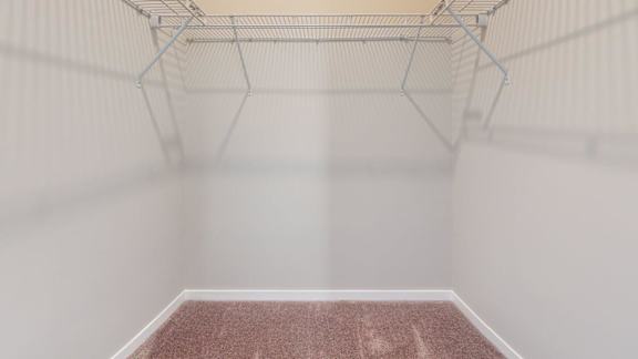 A room with a pink carpet and a white wall.