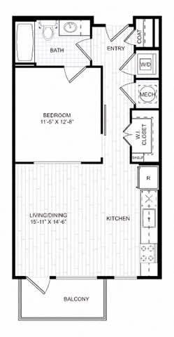 Floor Plan  A black and white image of a house floor plan.