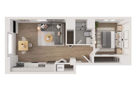 1 BR.  Sunset/City View at The Nest at Lincoln Park West, Chicago, IL 60614