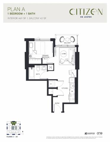 Floor Plan  A Floor Plan at Citizen on Jasper, Alberta