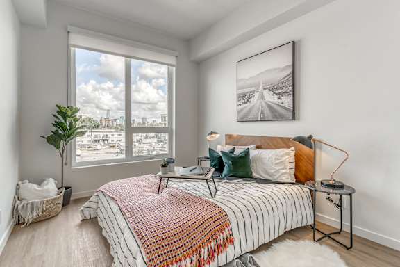Cozy Bedroom at Citizen on Jasper, Alberta, T5K 0M5