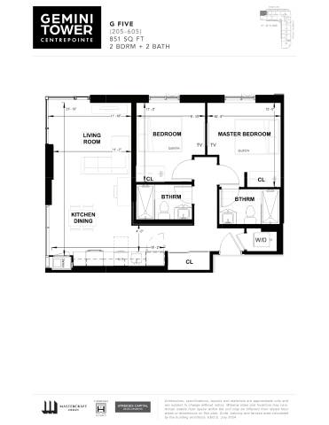 A black and white image of a floor plan for the Gemini Tower.