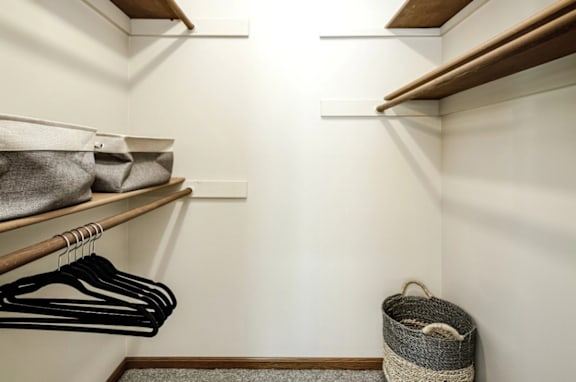 closet with a basket at The Pointe in La Vista, NE