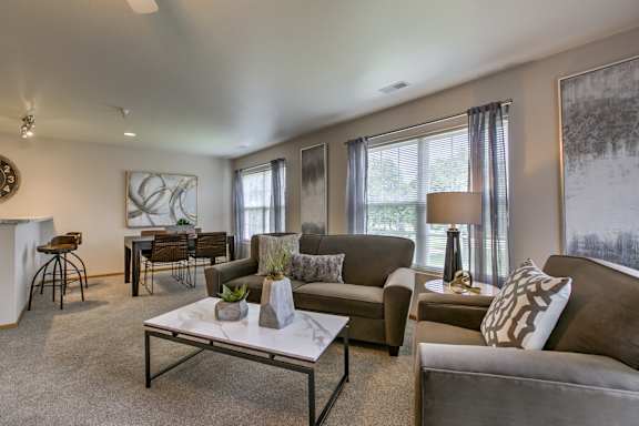 Large Living Area at Tranquility Pointe, Omaha, NE, 68164