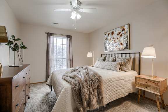 Apartment Master Bedroom at The Pointe, LaVista, Nebraska