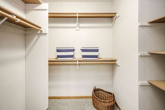 Generous Walk-In Closets With Shelving at Standing Bear Lake, Omaha, 68164
