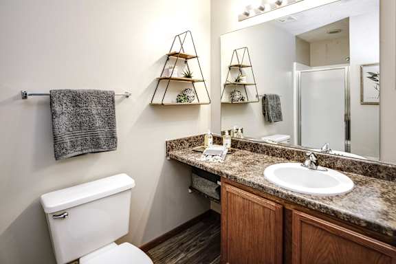 Modern Bathroom at The Pointe, LaVista, NE, 68128