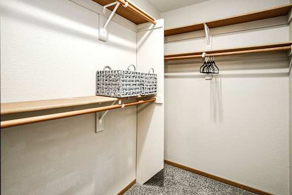 Generous Walk-In Closets With Shelving at Tranquility Pointe, Omaha, Nebraska