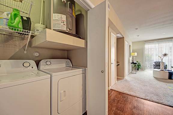 Inunit laundry with washer and dryer at Gateway Cedars Apartments, Forney, Texas