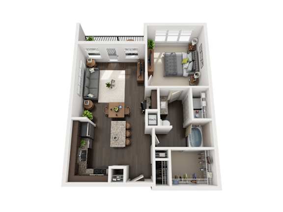 Floor Plan  A4 Floor plan at Civic at Frisco Square Apartments, Frisco