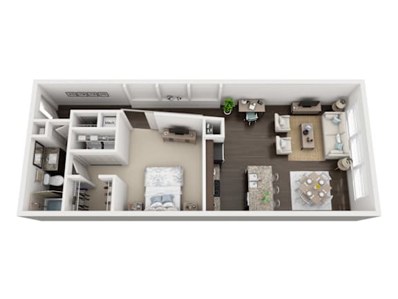 Floor Plan  S-5 Deluxe Studio at Civic at Frisco Square Apartments, Texas
