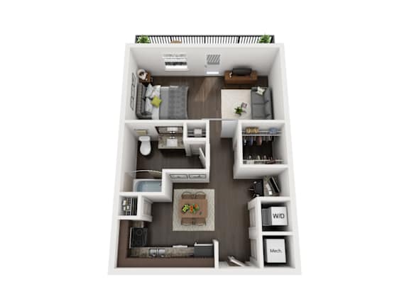 Floor Plan  S1 floor plan at Civic at Frisco Square Apartments, Frisco, Texas
