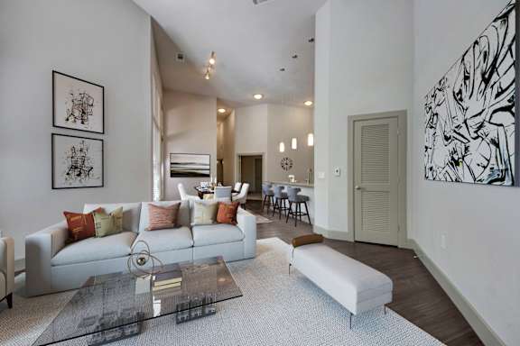 Living room gorgeous Decor at Civic at Frisco Square Apartments, Frisco