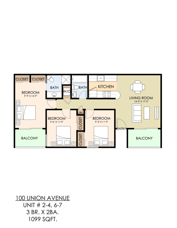 the address residence apartments floor plan 100 union avenue