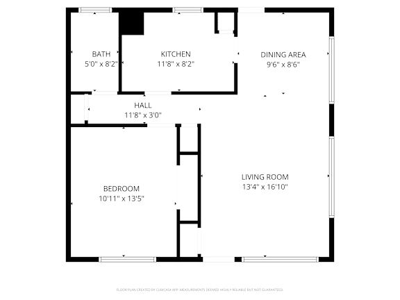 A black and white floor plan of a house with labeled rooms.