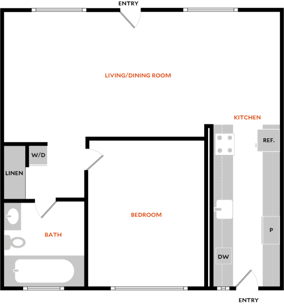 a blueprint of a floor plan of a room with a bedroom and a living room