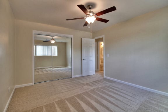 Ceiling fan and lights in all the rooms at South Mary Place, Sunnyvale