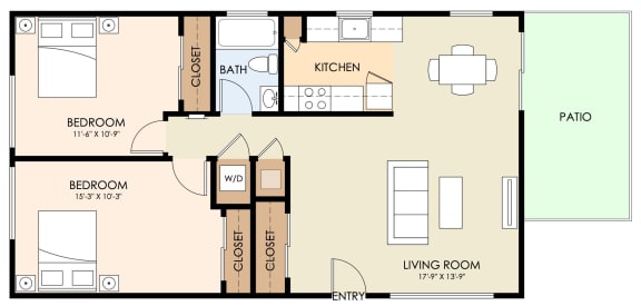 1 Bedroom 1 Bath with Den