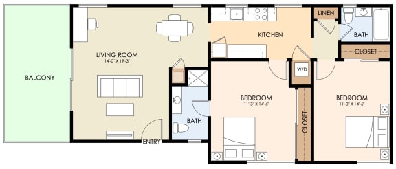 2 Bedroom 2 Bath