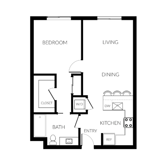 A black and white image of a floor plan of a house.