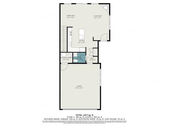 3 bed 2.5 bath A at Eden Forest Townhomes  Apartments, Kentwood , MI