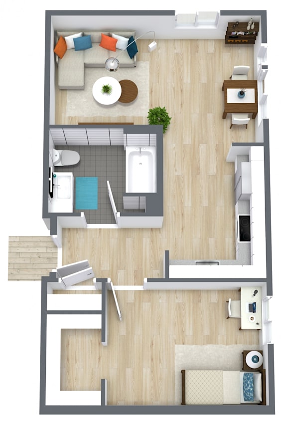 1 Bed Floorplan at Altaire at Jackson Park, Seattle