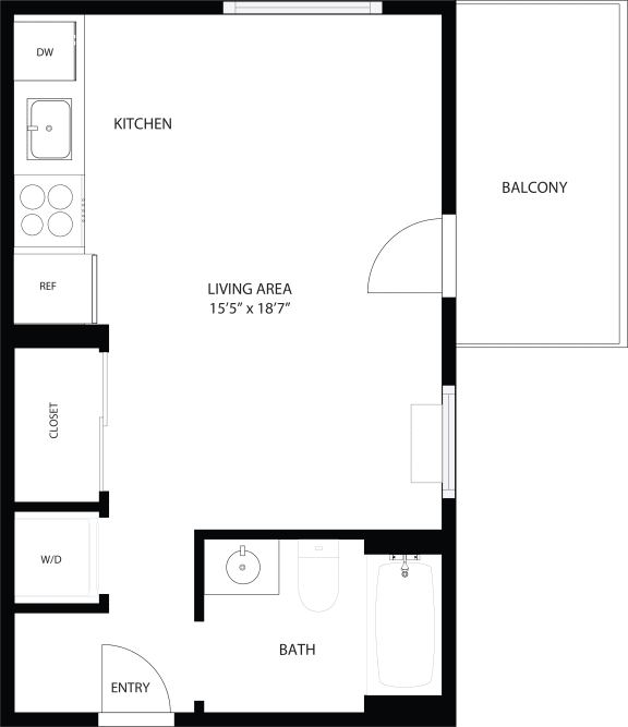 a floor plan of a small apartment