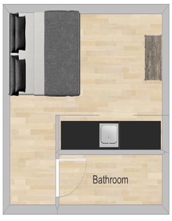 Efficiency Floor Plan at Maplehurst Apartments, Knoxville, TN