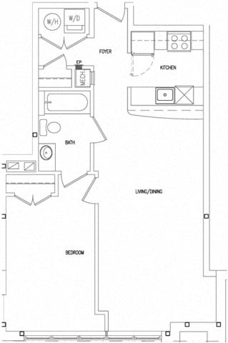 1Q Floor Plan at The Atrium, Washington, DC, 20019