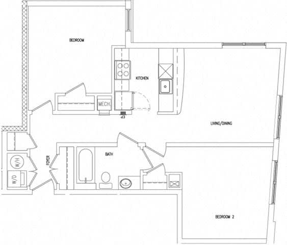 2D Floor Plan at The Atrium, Washington