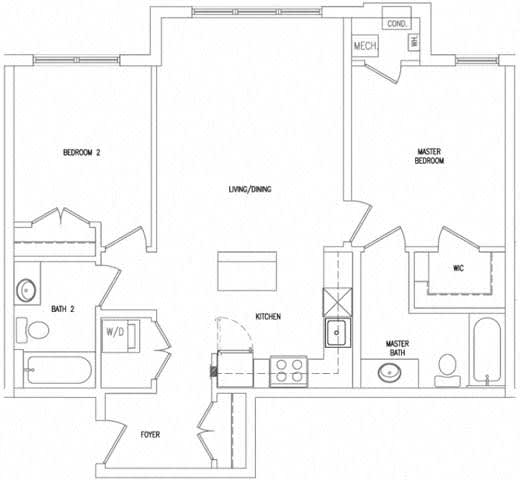 2L Floor Plan at The Atrium, Washington, DC
