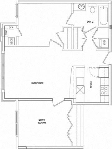 2U Floor Plan at The Atrium, Washington