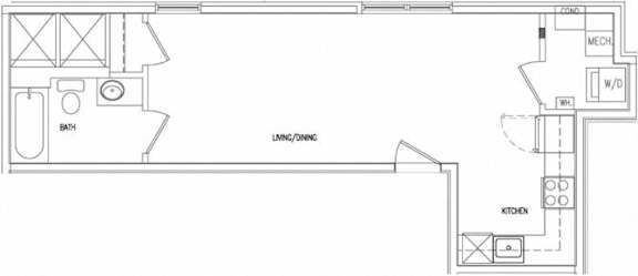 ST-H Floor Plan at The Atrium, Washington, DC 20019