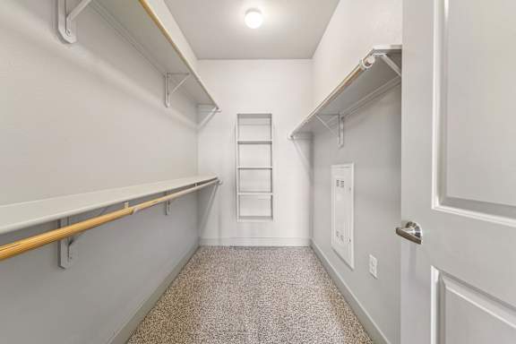 Large empty closets at Kings Landing, Texas