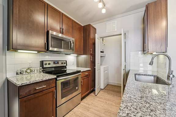 Equipped kitchen at Kings Landing, Kingwood, TX, 77339