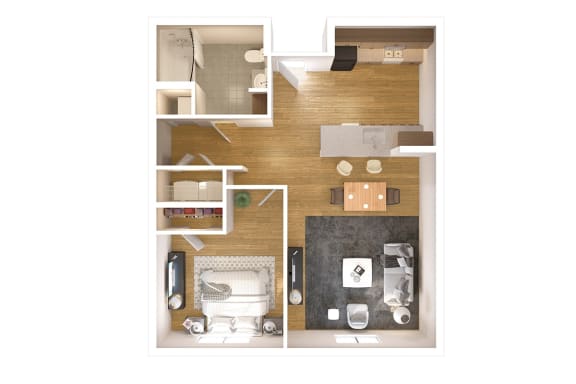 Palmetto Pointe 1 Bedroom Floor Plan