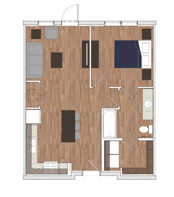Ambar Trail | 1 Bed 1 Bath 674 sq. ft. | Homestead, FL