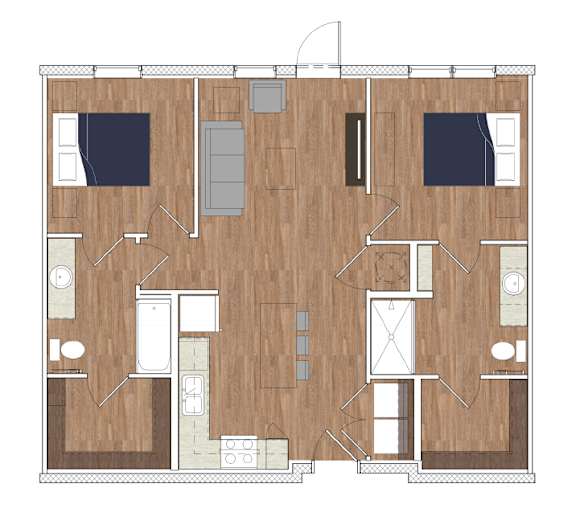 Ambar Trail | 2 Bed 2 Bath 970 sq. ft. | Homestead, FL