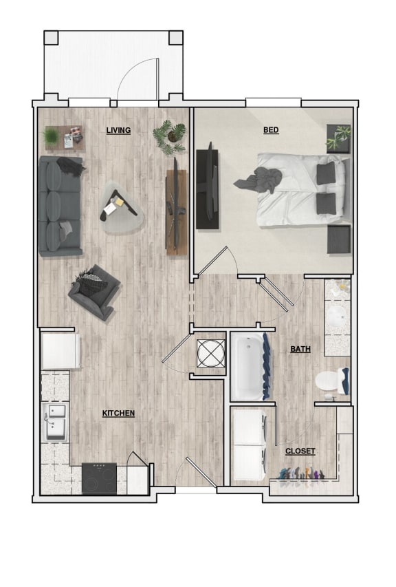 1 Bedroom | 1 Bath | Madison Palms