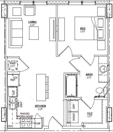 The Ambar |  1 Bed 1 Bath 648 sq. ft. | Miami, FL
