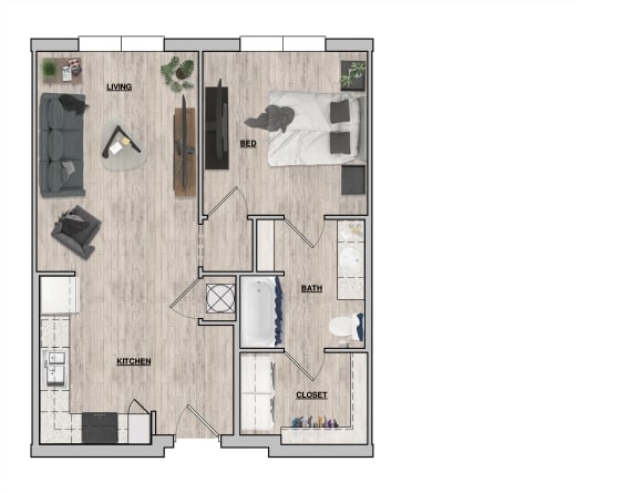 1 Bedroom 1 Bath | Andrew Landing