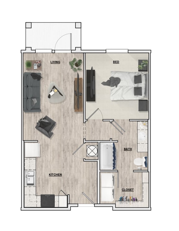 1 Bedroom | 1 Bath | Nathan Ridge