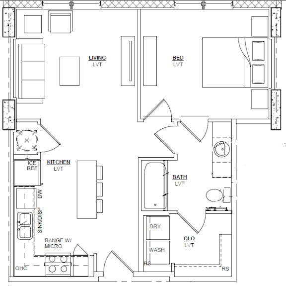 The Ambar |  1 Bed 1 Bath 698 sq. ft. | Miami, FL