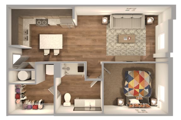 Lofts at Cathedral |Downtown Jacksonville FL | 1-1_828 Floor Plan