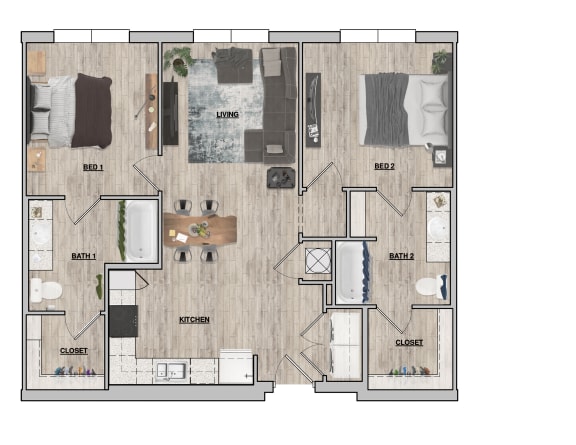 2 Bedroom 2 Bath | Andrew Landing