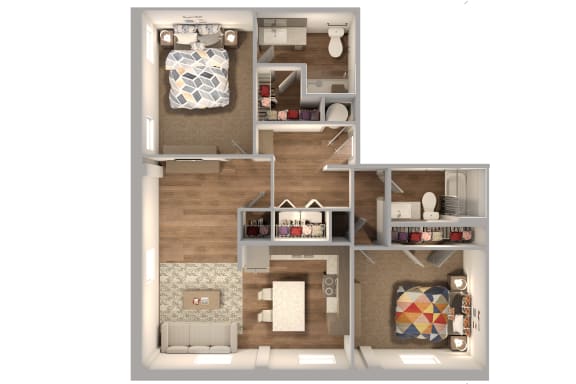 Lofts at Cathedral |Downtown Jacksonville FL | 2-2_1,120 Floor Plan
