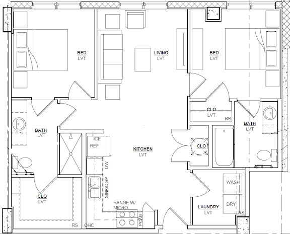 The Ambar |  2 Bed 2 Bath 925 sq. ft. | Miami, FL