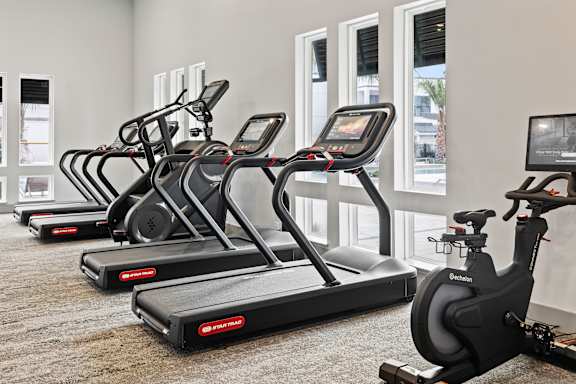 Modern Gym with Treadmill at The Residences at Enso, Jacksonville, 32224